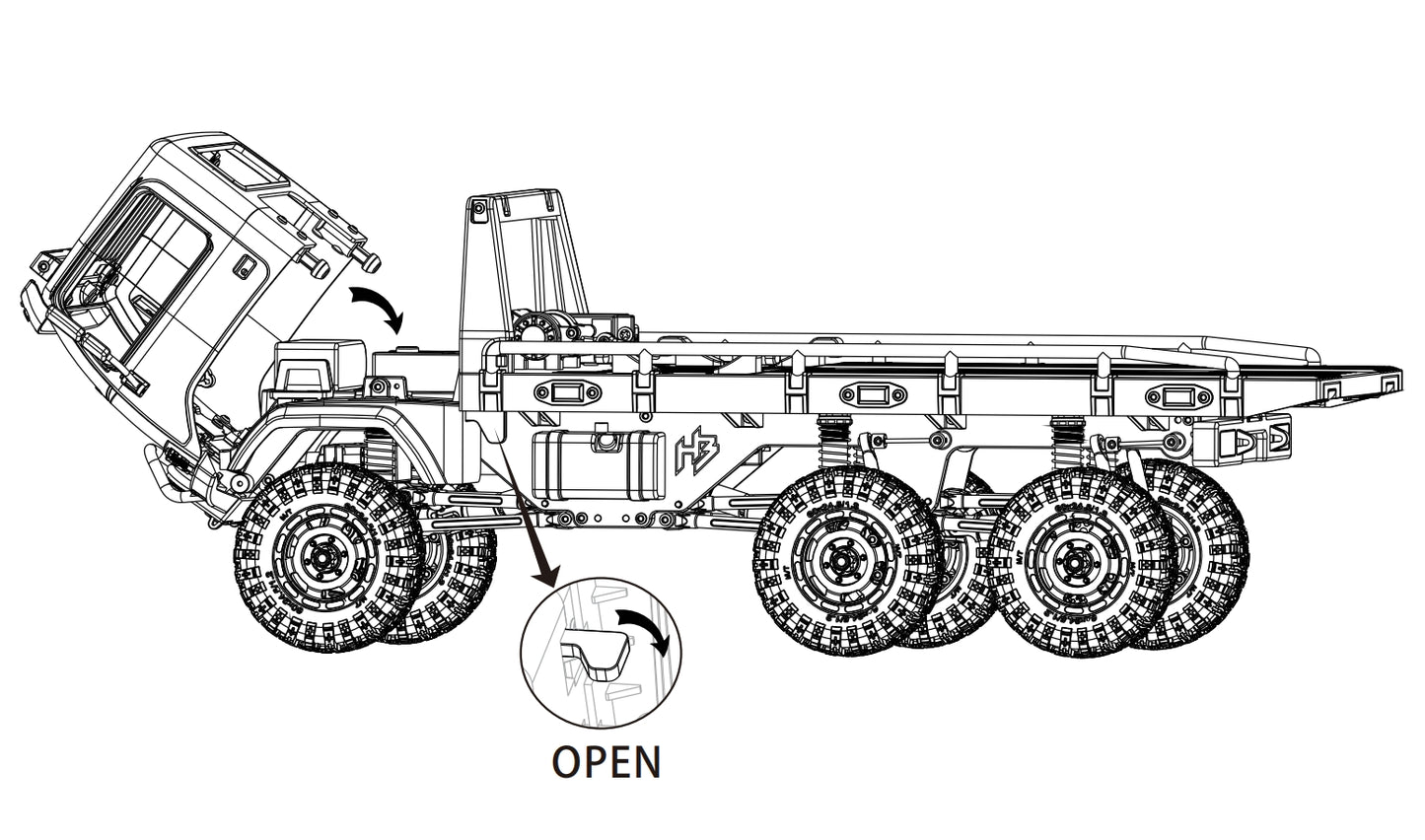 CR18P Arktos 6X6 RTR 履带车,蓝色