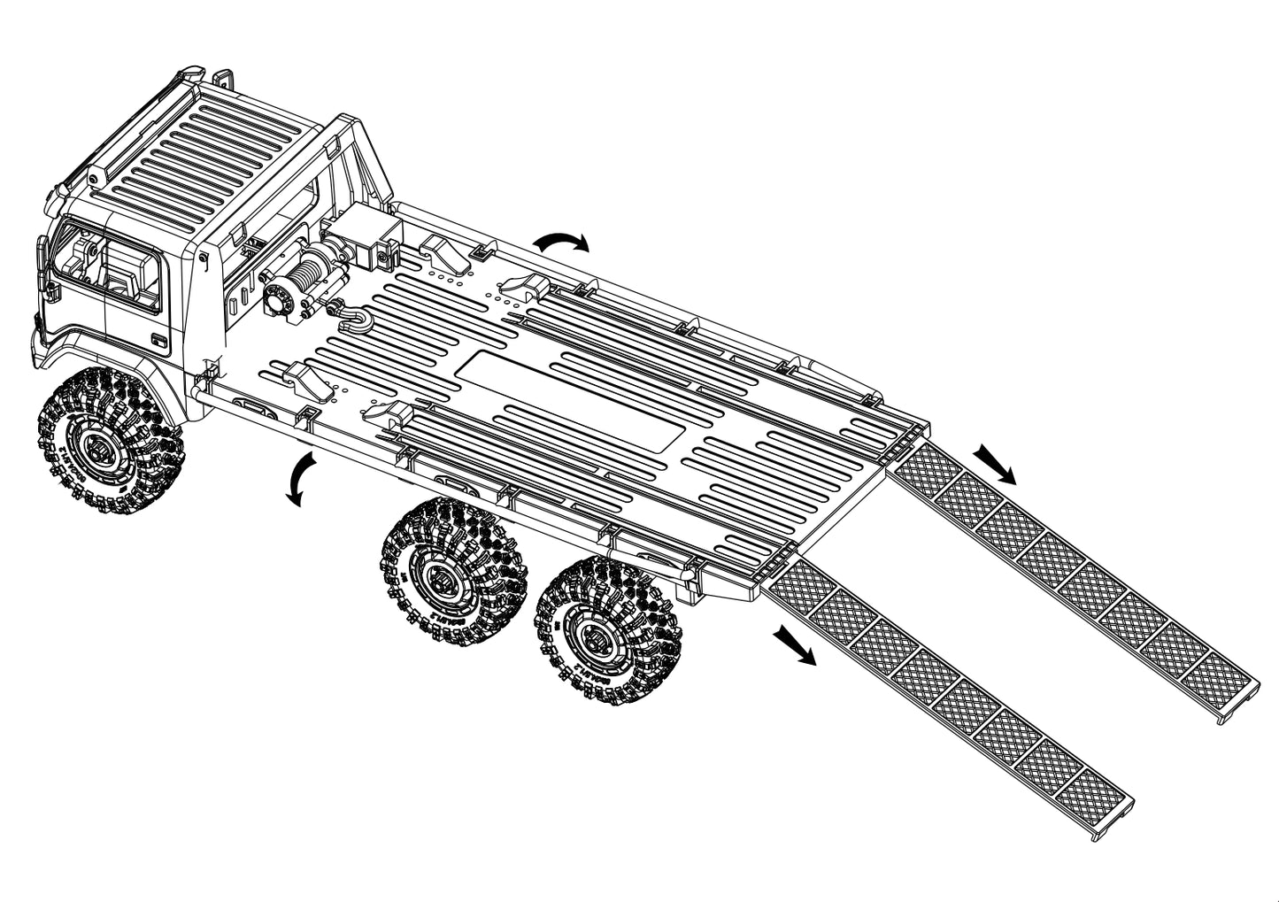CR18P Arktos 6X6 RTR 履带车,蓝色