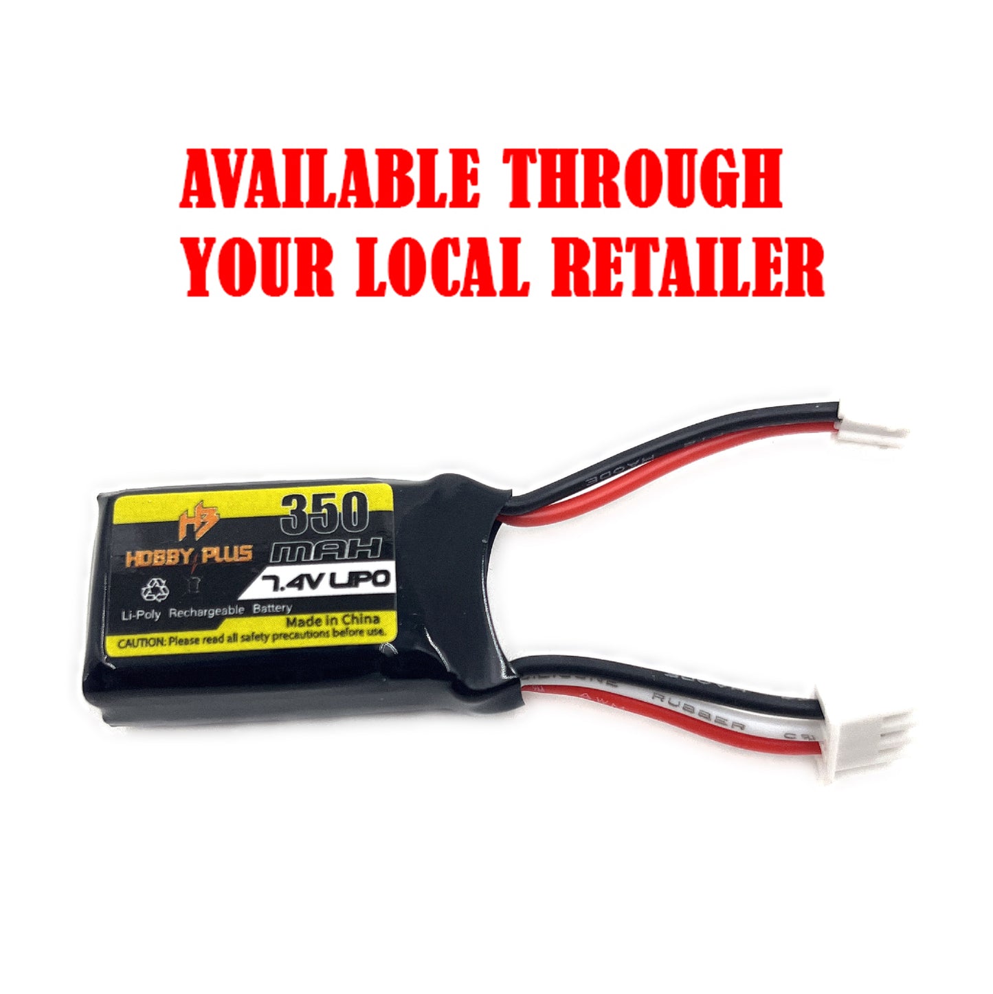 Battery, 7.4v 350mah LiPo, Speck