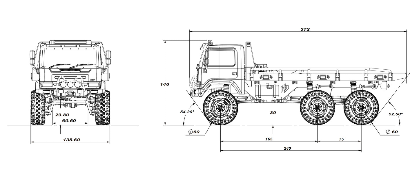 CR18P Arktos 6X6 RTR Crawler, Yellow