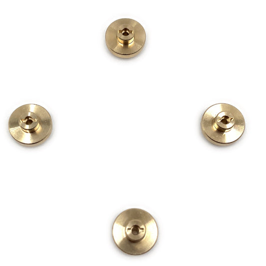 Brass +10mm Hexes and 1.5mm Pins, 4pcs