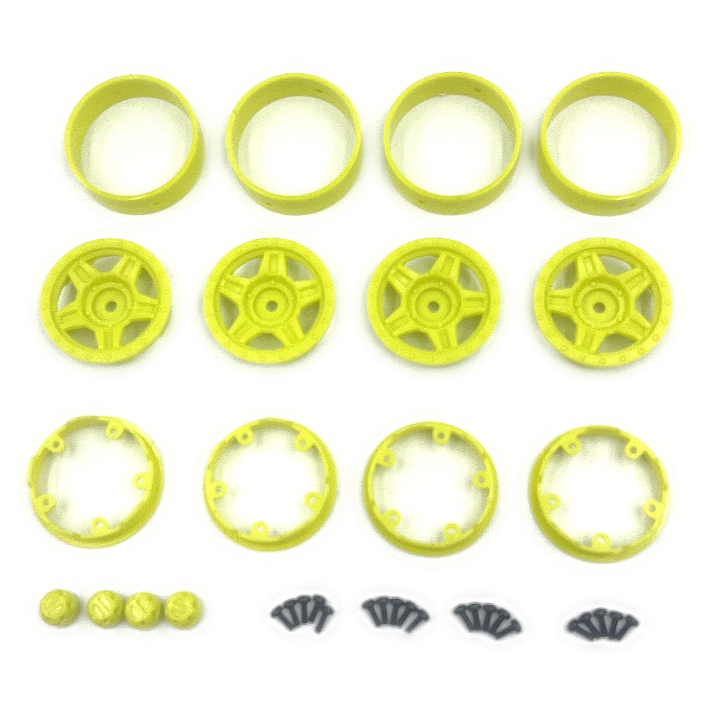 Deep Star 1.2" Beadlock Wheel, Yellow (4pcs)