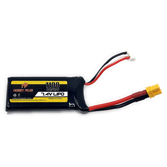7.4v 1100MAH Lipo w/Xt30 Power Battery Plug