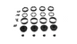 Wheels 1.3", Black, 4pcs