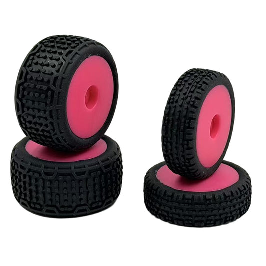Front / Rear Tire Set, Pink Wheels, Speck B