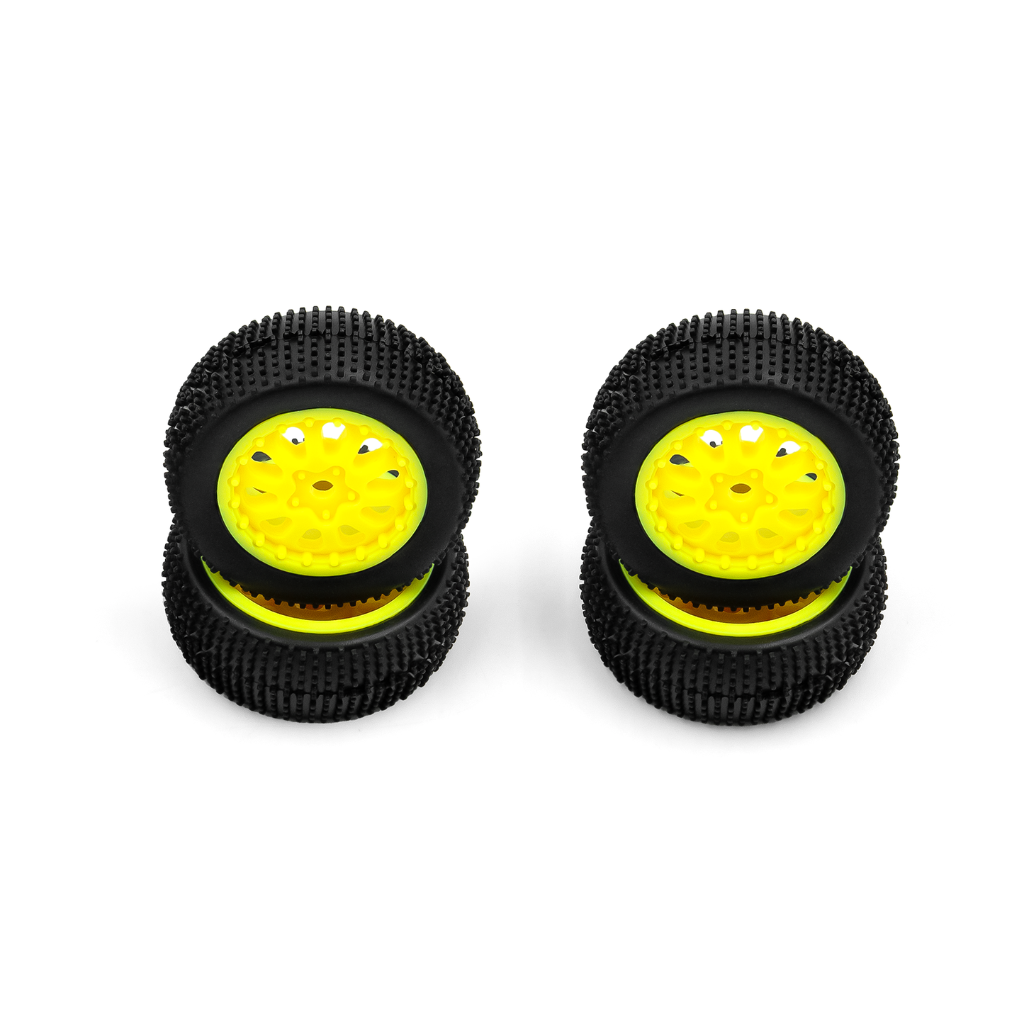 Sidepin Tire Set, Yellow, Mounted, Speck SCT