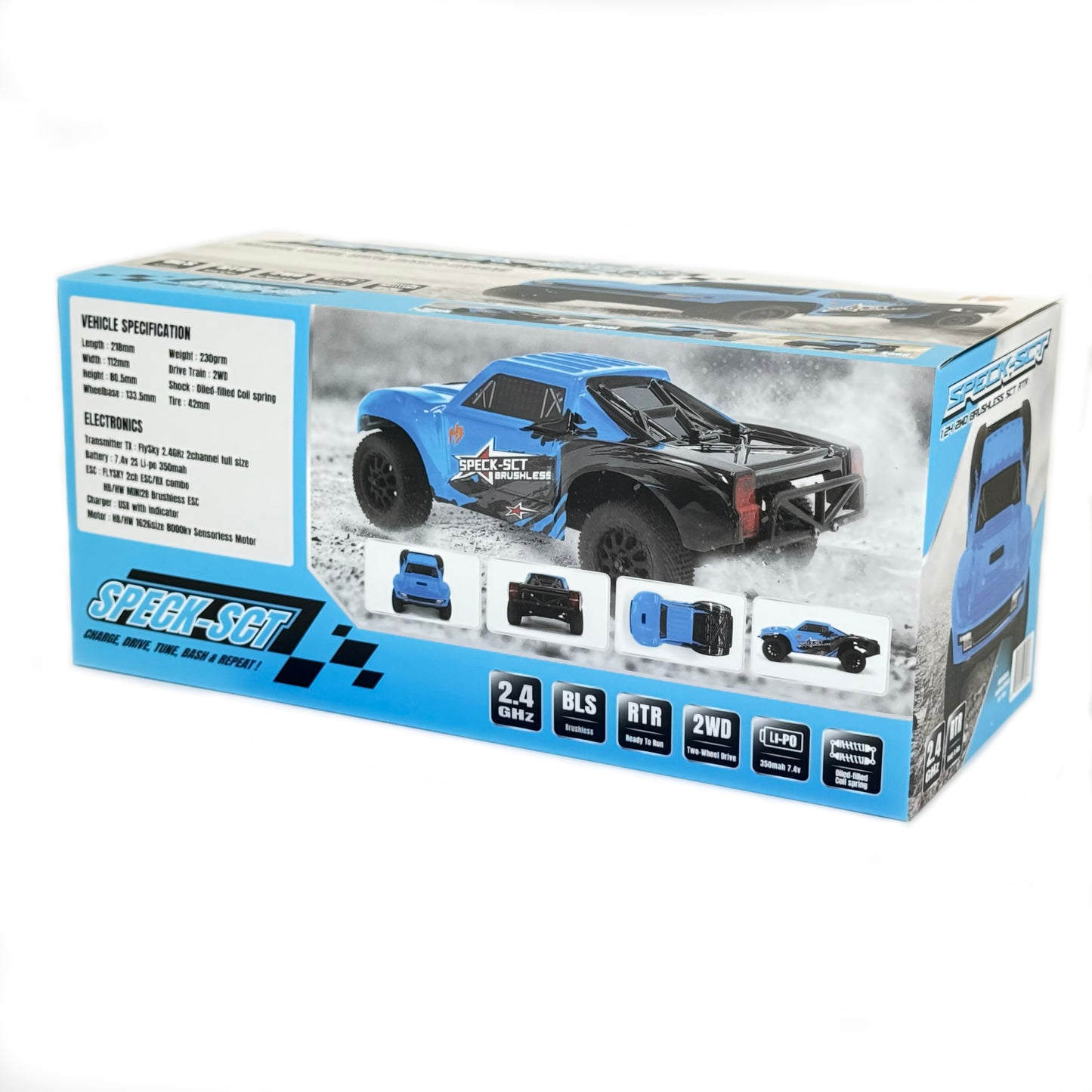 Speck-SCT 1:24 2WD RTR, Brushless, Choose Color