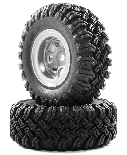 CR24 MT Crawler Grey Wheel & Tire Set (4pcs)