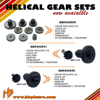 Machined Helical HD EVO Transmission Gear Set