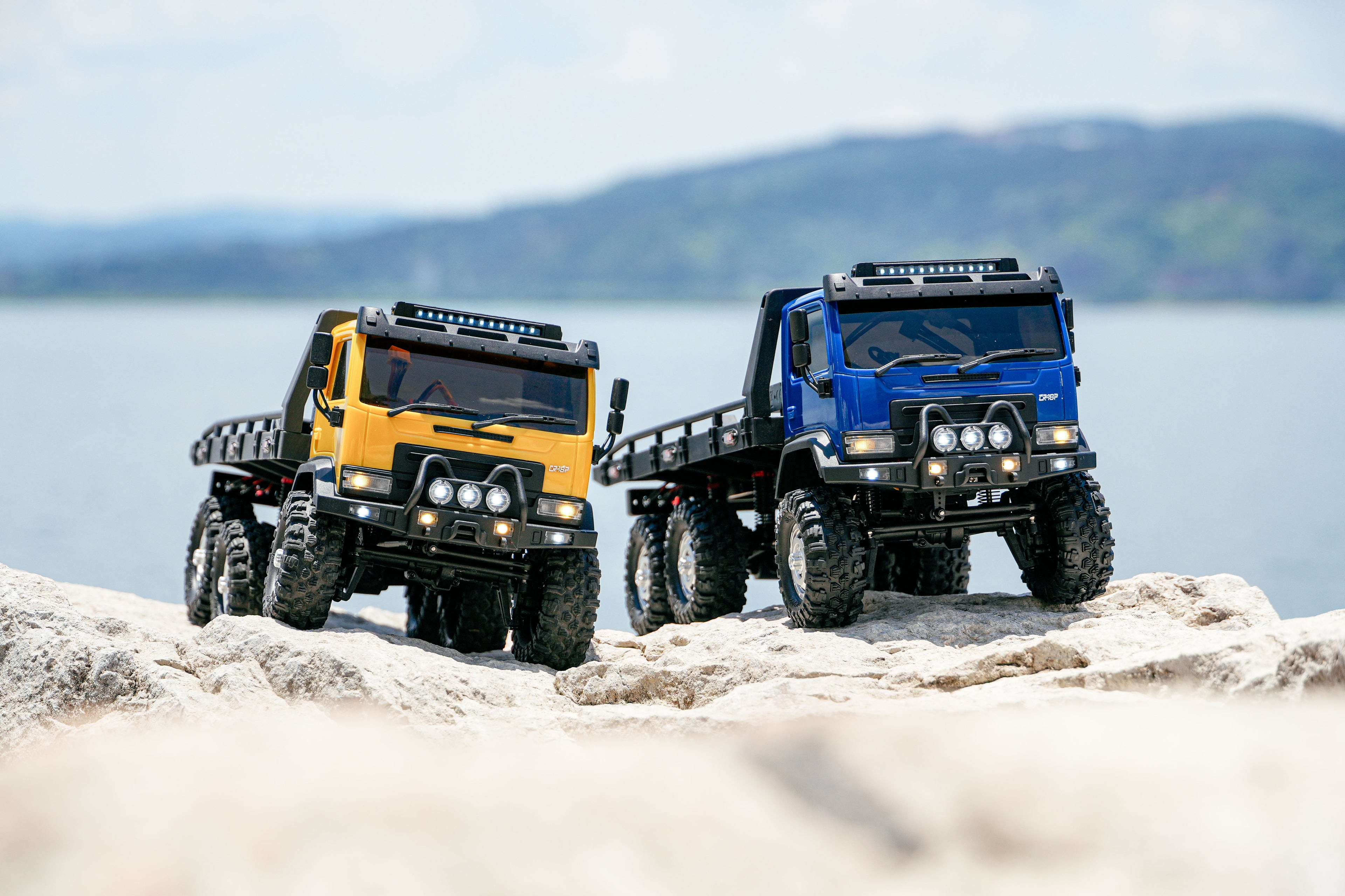 Hobby Plus 1/18 Recov CP-18P Flatbed 6x6, RTR, Blue and Yellow