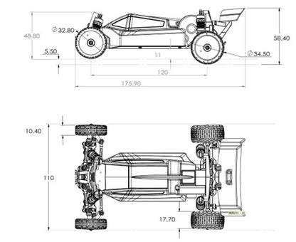Speck-B 1:24 2WD Buggy, Choose Color